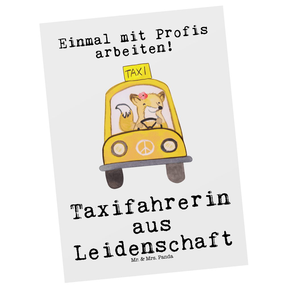 Postkarte Taxifahrerin aus Leidenschaft Geschenkkarte, Grußkarte, Karte, Einladung, Ansichtskarte, Geburtstagskarte, Einladungskarte, Beruf, Ausbildung, Jubiläum, Abschied, Rente, Kollege, Kollegin, Geschenk, Schenken, Arbeitskollege, Mitarbeiter, Firma, Danke, Dankeschön