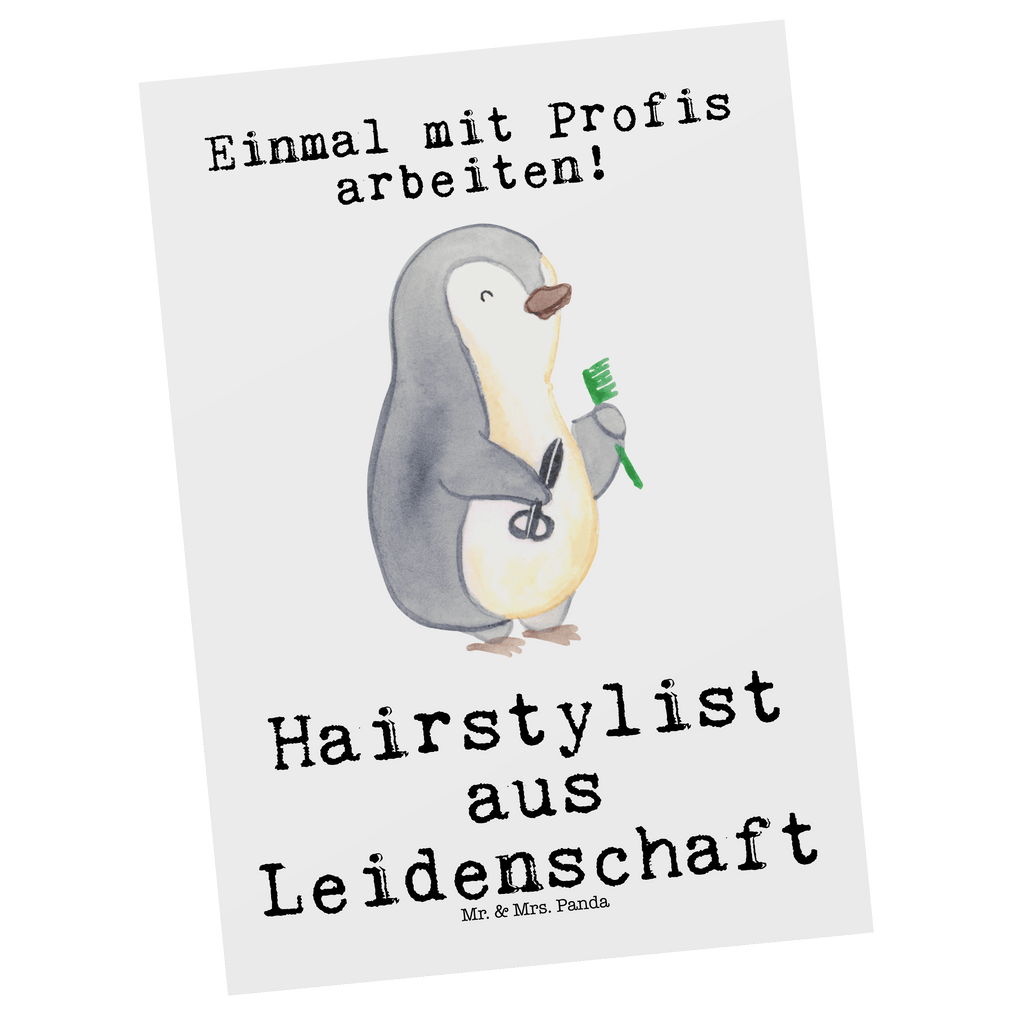 Postkarte Hairstylist aus Leidenschaft Geschenkkarte, Grußkarte, Karte, Einladung, Ansichtskarte, Geburtstagskarte, Einladungskarte, Dankeskarte, Beruf, Ausbildung, Jubiläum, Abschied, Rente, Kollege, Kollegin, Geschenk, Schenken, Arbeitskollege, Mitarbeiter, Firma, Danke, Dankeschön, Frisör, Haarstylist, Hairstylist, Friseursalon, Barbier, Coiffeur, Eröffnung Friseur
