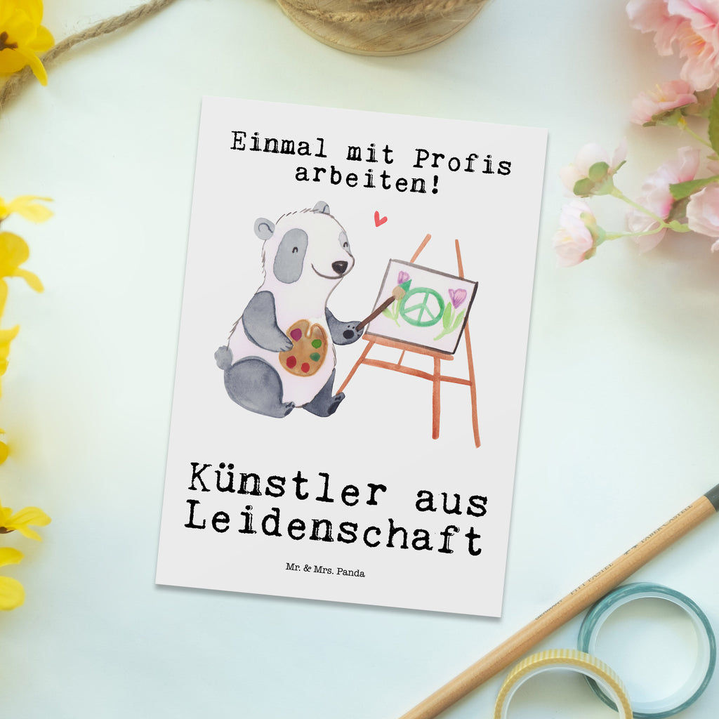 Postkarte Künstler aus Leidenschaft Geschenkkarte, Grußkarte, Karte, Einladung, Ansichtskarte, Geburtstagskarte, Einladungskarte, Dankeskarte, Beruf, Ausbildung, Jubiläum, Abschied, Rente, Kollege, Kollegin, Geschenk, Schenken, Arbeitskollege, Mitarbeiter, Firma, Danke, Dankeschön, Künstler, Maler, Kunstmaler, Galerie Eröffnung, Kunstschule