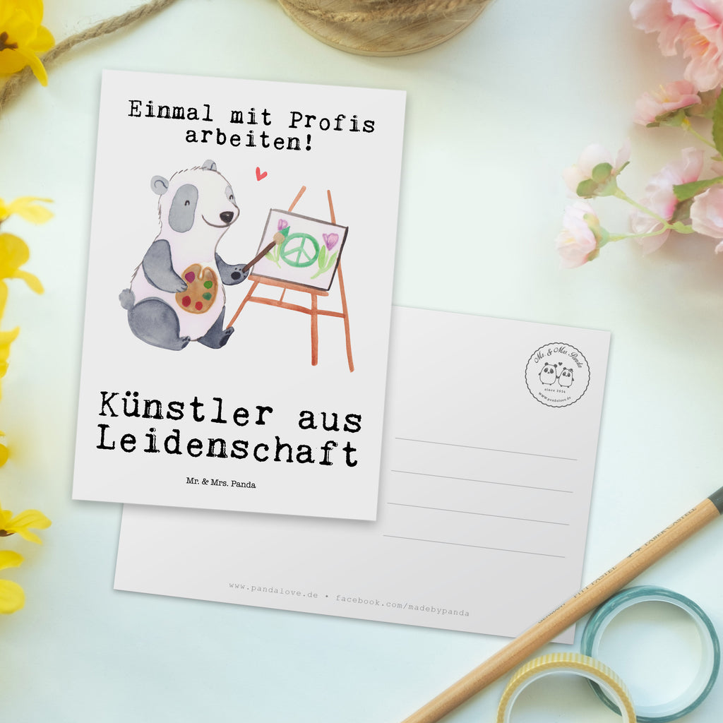 Postkarte Künstler aus Leidenschaft Geschenkkarte, Grußkarte, Karte, Einladung, Ansichtskarte, Geburtstagskarte, Einladungskarte, Dankeskarte, Beruf, Ausbildung, Jubiläum, Abschied, Rente, Kollege, Kollegin, Geschenk, Schenken, Arbeitskollege, Mitarbeiter, Firma, Danke, Dankeschön, Künstler, Maler, Kunstmaler, Galerie Eröffnung, Kunstschule