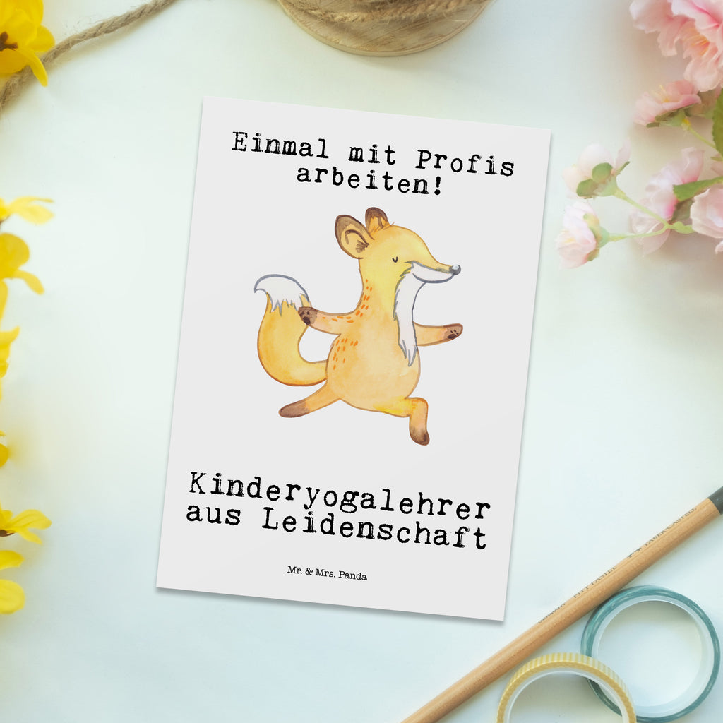 Postkarte Kinderyogalehrer aus Leidenschaft Geschenkkarte, Grußkarte, Karte, Einladung, Ansichtskarte, Geburtstagskarte, Einladungskarte, Beruf, Ausbildung, Jubiläum, Abschied, Rente, Kollege, Kollegin, Geschenk, Schenken, Arbeitskollege, Mitarbeiter, Firma, Danke, Dankeschön