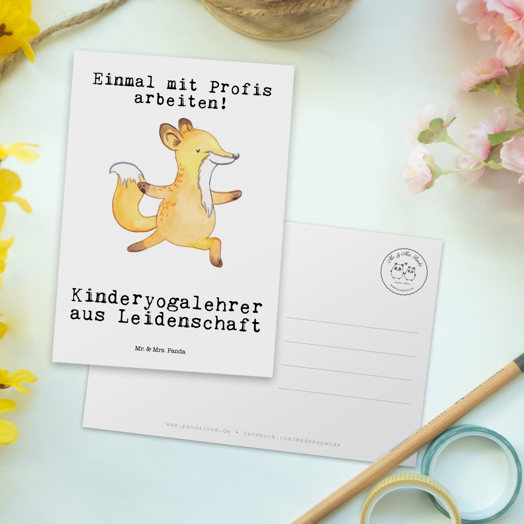 Postkarte Kinderyogalehrer aus Leidenschaft Geschenkkarte, Grußkarte, Karte, Einladung, Ansichtskarte, Geburtstagskarte, Einladungskarte, Beruf, Ausbildung, Jubiläum, Abschied, Rente, Kollege, Kollegin, Geschenk, Schenken, Arbeitskollege, Mitarbeiter, Firma, Danke, Dankeschön
