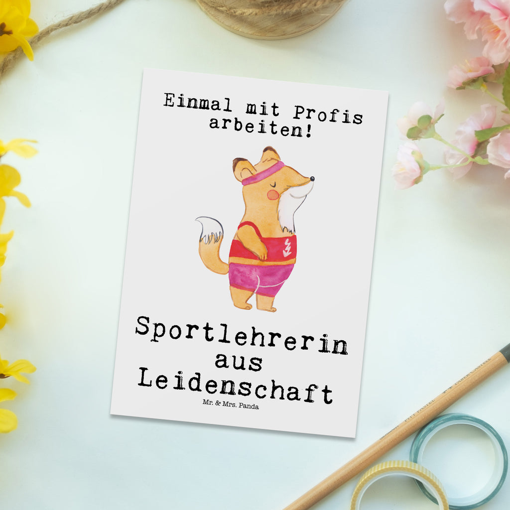 Postkarte Sportlehrerin aus Leidenschaft Geschenkkarte, Grußkarte, Karte, Einladung, Ansichtskarte, Geburtstagskarte, Einladungskarte, Dankeskarte, Beruf, Ausbildung, Jubiläum, Abschied, Rente, Kollege, Kollegin, Geschenk, Schenken, Arbeitskollege, Mitarbeiter, Firma, Danke, Dankeschön