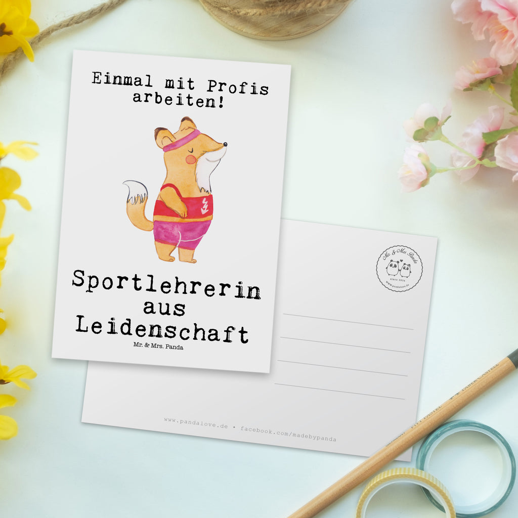 Postkarte Sportlehrerin aus Leidenschaft Geschenkkarte, Grußkarte, Karte, Einladung, Ansichtskarte, Geburtstagskarte, Einladungskarte, Dankeskarte, Beruf, Ausbildung, Jubiläum, Abschied, Rente, Kollege, Kollegin, Geschenk, Schenken, Arbeitskollege, Mitarbeiter, Firma, Danke, Dankeschön