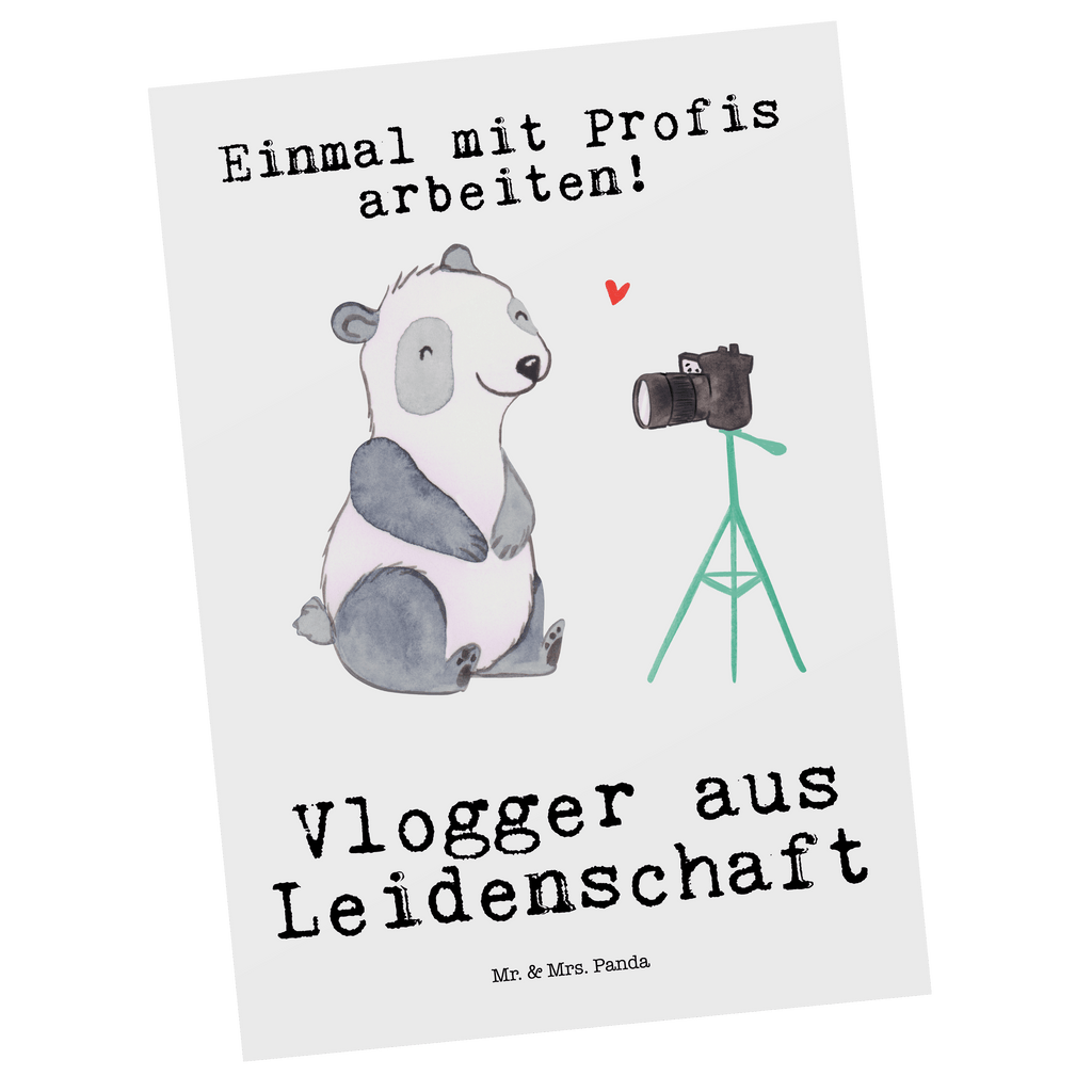 Postkarte Vlogger aus Leidenschaft Geschenkkarte, Grußkarte, Karte, Einladung, Ansichtskarte, Geburtstagskarte, Einladungskarte, Beruf, Ausbildung, Jubiläum, Abschied, Rente, Kollege, Kollegin, Geschenk, Schenken, Arbeitskollege, Mitarbeiter, Firma, Danke, Dankeschön