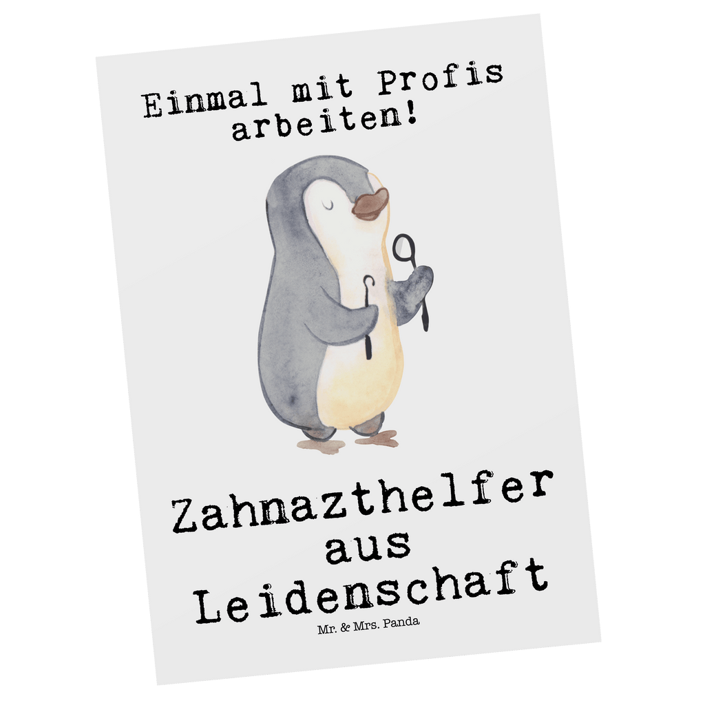 Postkarte Zahnarzthelfer aus Leidenschaft Geschenkkarte, Grußkarte, Karte, Einladung, Ansichtskarte, Geburtstagskarte, Einladungskarte, Beruf, Ausbildung, Jubiläum, Abschied, Rente, Kollege, Kollegin, Geschenk, Schenken, Arbeitskollege, Mitarbeiter, Firma, Danke, Dankeschön