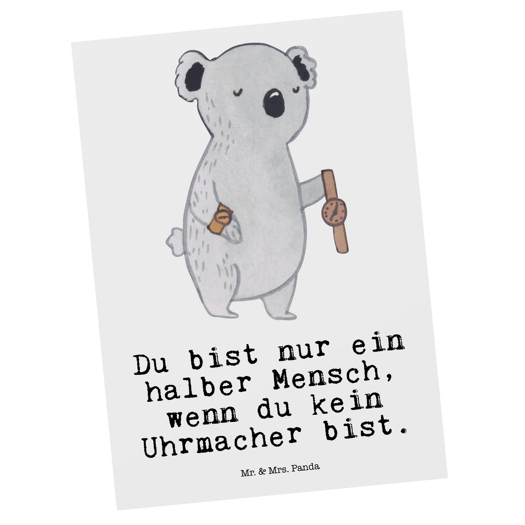 Postkarte Uhrmacher mit Herz Geschenkkarte, Grußkarte, Karte, Einladung, Ansichtskarte, Geburtstagskarte, Einladungskarte, Beruf, Ausbildung, Jubiläum, Abschied, Rente, Kollege, Kollegin, Geschenk, Schenken, Arbeitskollege, Mitarbeiter, Firma, Danke, Dankeschön