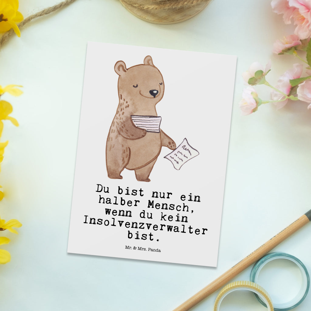 Postkarte Insolvenzverwalter mit Herz Geschenkkarte, Grußkarte, Karte, Einladung, Ansichtskarte, Geburtstagskarte, Einladungskarte, Beruf, Ausbildung, Jubiläum, Abschied, Rente, Kollege, Kollegin, Geschenk, Schenken, Arbeitskollege, Mitarbeiter, Firma, Danke, Dankeschön