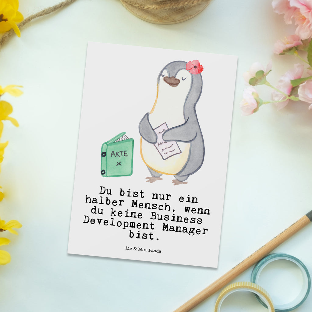 Postkarte Business Development Manager mit Herz Geschenkkarte, Grußkarte, Karte, Einladung, Ansichtskarte, Geburtstagskarte, Einladungskarte, Beruf, Ausbildung, Jubiläum, Abschied, Rente, Kollege, Kollegin, Geschenk, Schenken, Arbeitskollege, Mitarbeiter, Firma, Danke, Dankeschön