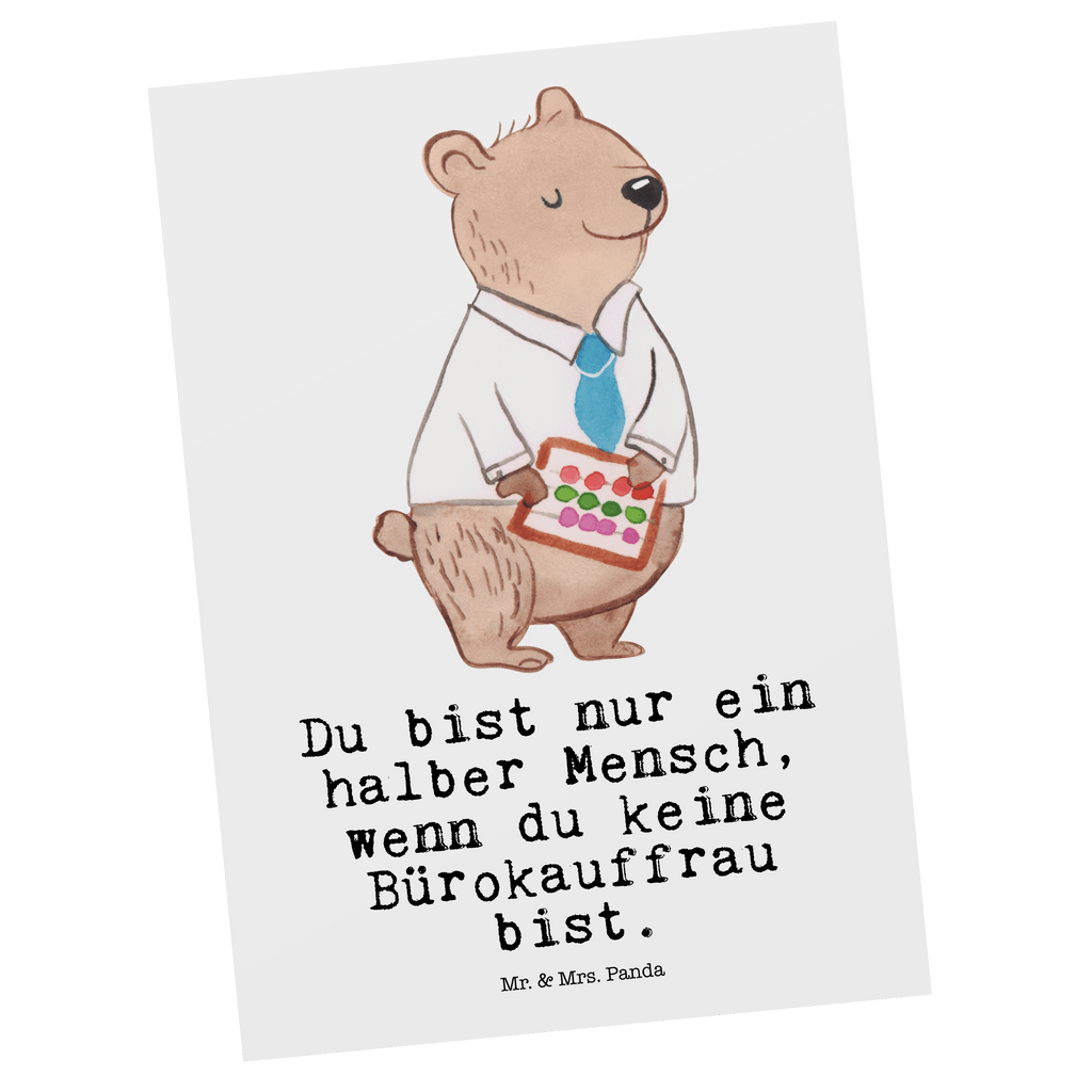 Postkarte Bürokauffrau mit Herz Geschenkkarte, Grußkarte, Karte, Einladung, Ansichtskarte, Geburtstagskarte, Einladungskarte, Beruf, Ausbildung, Jubiläum, Abschied, Rente, Kollege, Kollegin, Geschenk, Schenken, Arbeitskollege, Mitarbeiter, Firma, Danke, Dankeschön, Bürokauffrau, Kauffrau für Büromanagement