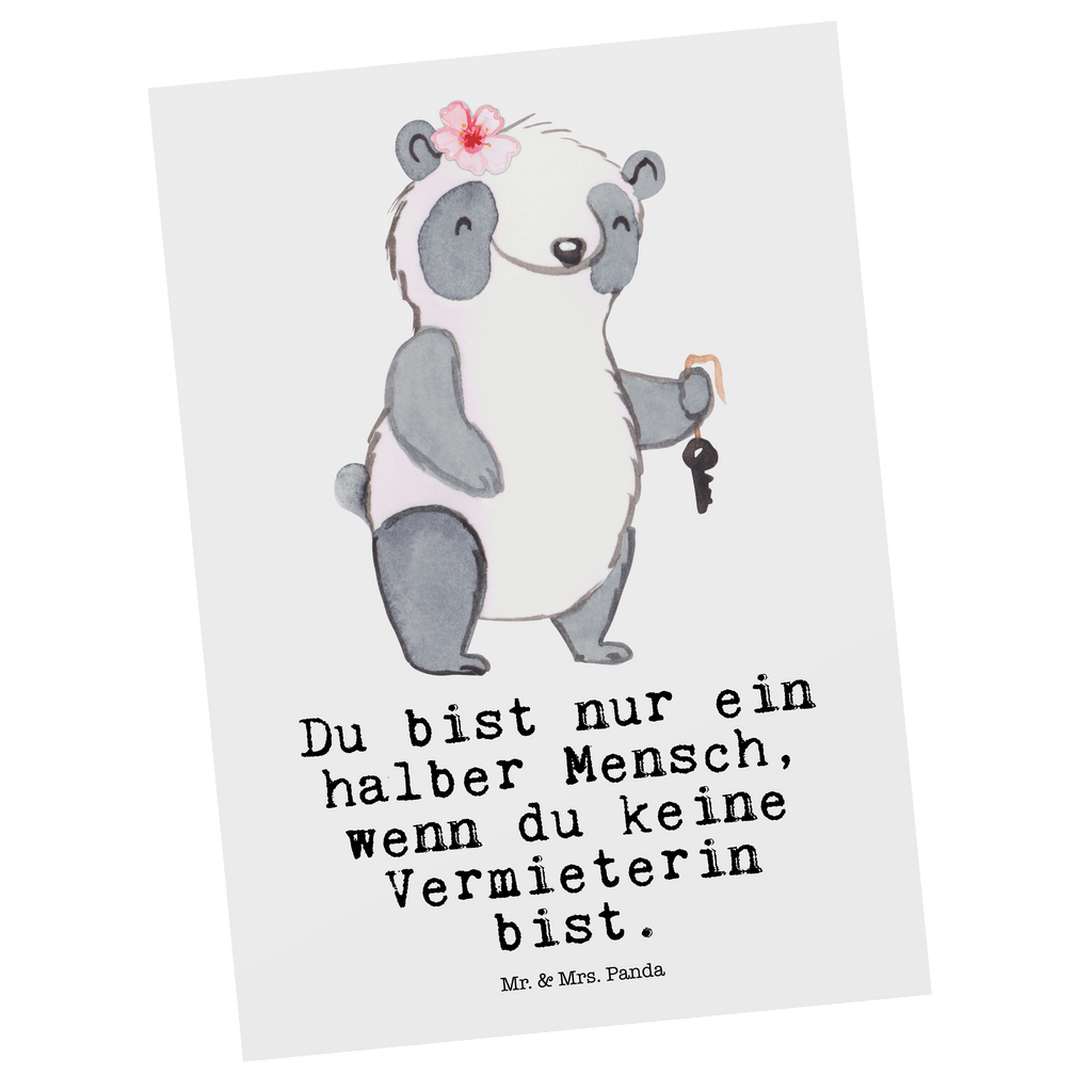 Postkarte Vermieterin mit Herz Geschenkkarte, Grußkarte, Karte, Einladung, Ansichtskarte, Geburtstagskarte, Einladungskarte, Beruf, Ausbildung, Jubiläum, Abschied, Rente, Kollege, Kollegin, Geschenk, Schenken, Arbeitskollege, Mitarbeiter, Firma, Danke, Dankeschön