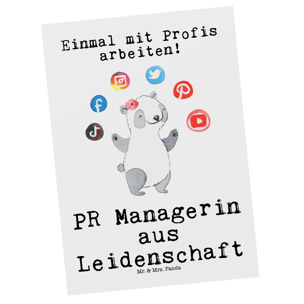 Postkarte PR Managerin aus Leidenschaft Geschenkkarte, Grußkarte, Karte, Einladung, Ansichtskarte, Geburtstagskarte, Einladungskarte, Dankeskarte, Beruf, Ausbildung, Jubiläum, Abschied, Rente, Kollege, Kollegin, Geschenk, Schenken, Arbeitskollege, Mitarbeiter, Firma, Danke, Dankeschön