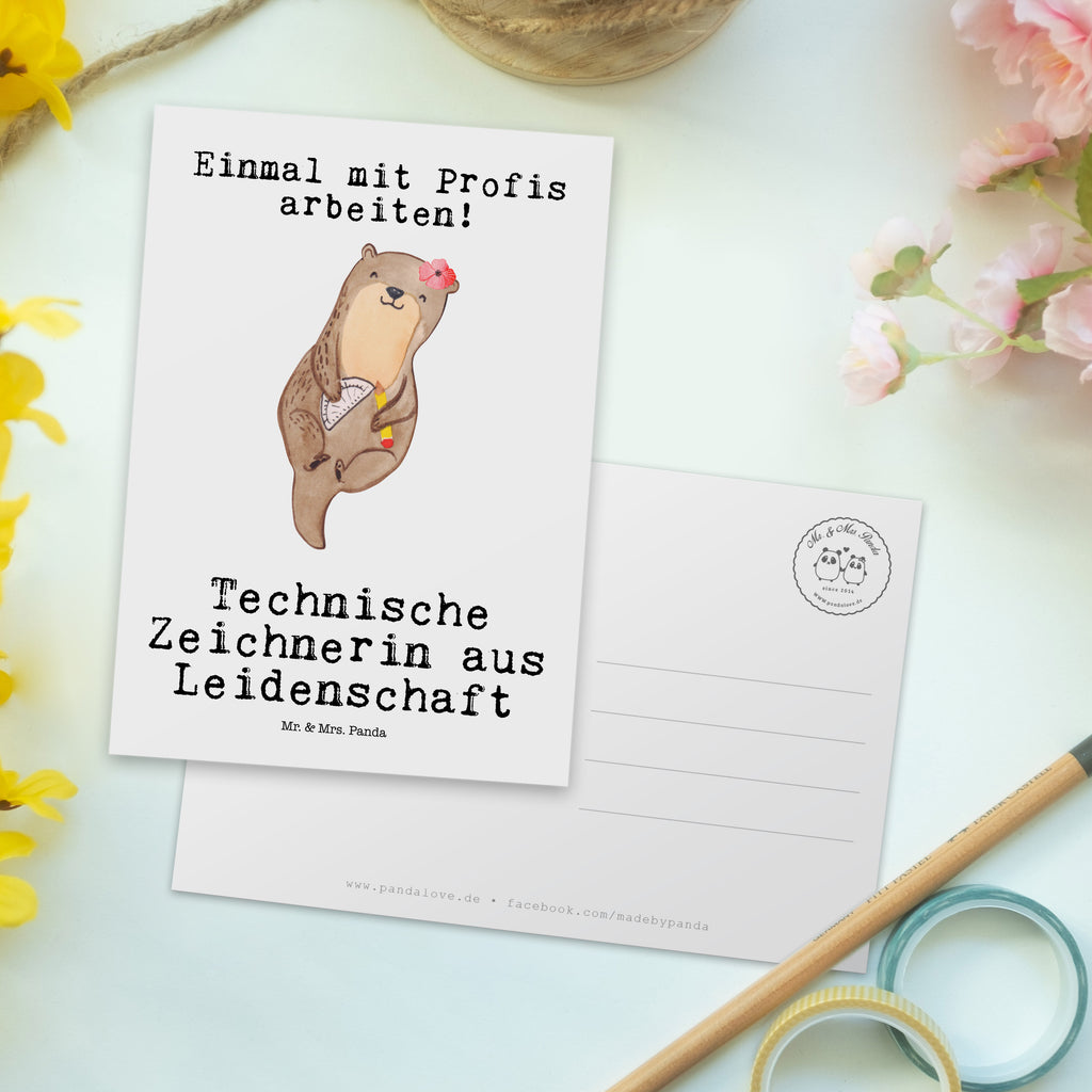 Postkarte Technische Zeichnerin aus Leidenschaft Geschenkkarte, Grußkarte, Karte, Einladung, Ansichtskarte, Geburtstagskarte, Einladungskarte, Beruf, Ausbildung, Jubiläum, Abschied, Rente, Kollege, Kollegin, Geschenk, Schenken, Arbeitskollege, Mitarbeiter, Firma, Danke, Dankeschön