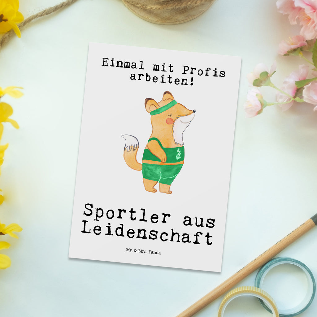Postkarte Sportler aus Leidenschaft Geschenkkarte, Grußkarte, Karte, Einladung, Ansichtskarte, Geburtstagskarte, Einladungskarte, Dankeskarte, Beruf, Ausbildung, Jubiläum, Abschied, Rente, Kollege, Kollegin, Geschenk, Schenken, Arbeitskollege, Mitarbeiter, Firma, Danke, Dankeschön