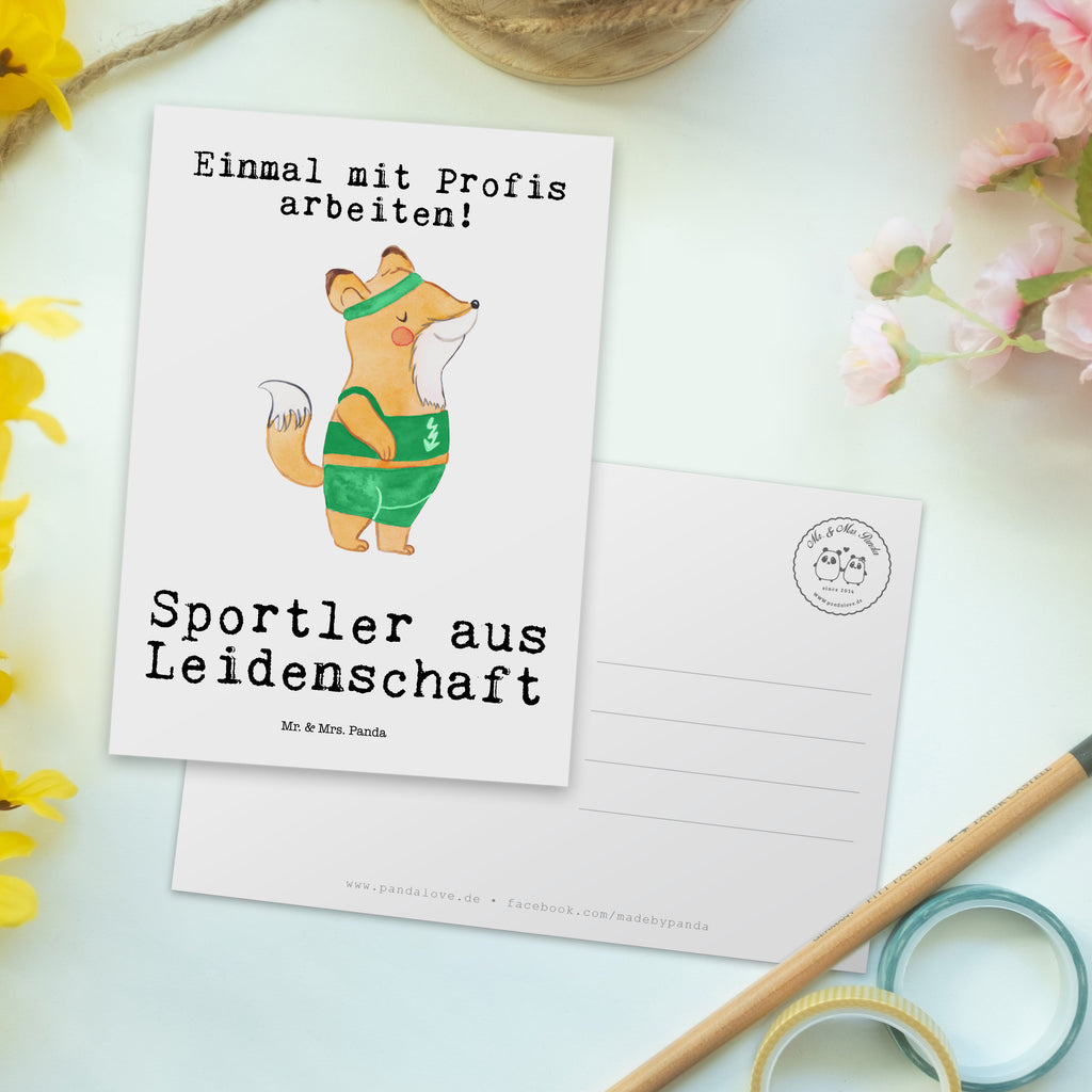 Postkarte Sportler aus Leidenschaft Geschenkkarte, Grußkarte, Karte, Einladung, Ansichtskarte, Geburtstagskarte, Einladungskarte, Dankeskarte, Beruf, Ausbildung, Jubiläum, Abschied, Rente, Kollege, Kollegin, Geschenk, Schenken, Arbeitskollege, Mitarbeiter, Firma, Danke, Dankeschön