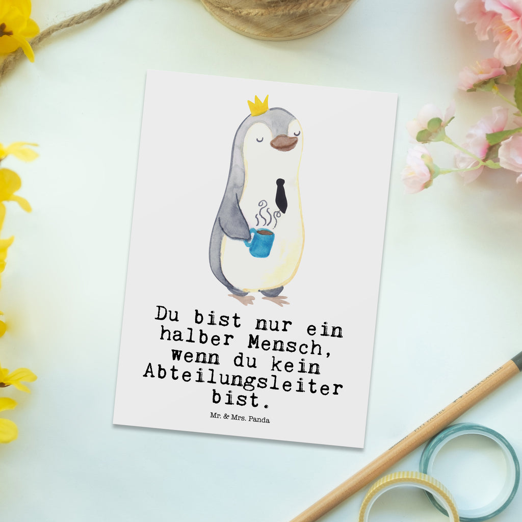 Postkarte Abteilungsleiter mit Herz Geschenkkarte, Grußkarte, Karte, Einladung, Ansichtskarte, Geburtstagskarte, Einladungskarte, Dankeskarte, Beruf, Ausbildung, Jubiläum, Abschied, Rente, Kollege, Kollegin, Geschenk, Schenken, Arbeitskollege, Mitarbeiter, Firma, Danke, Dankeschön, Abteilungsleiter, Teamleiter, Führungskraft