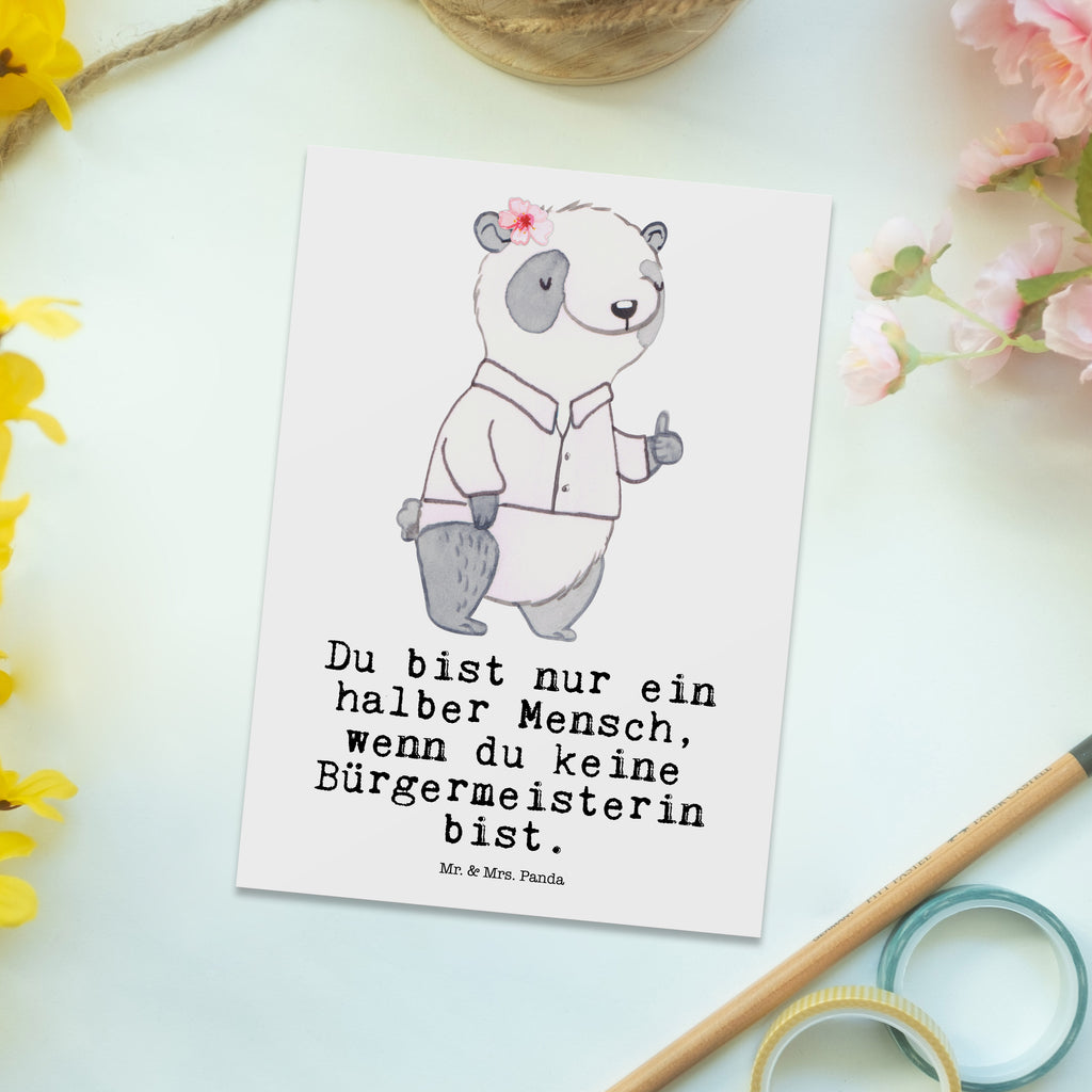 Postkarte Bürgermeisterin mit Herz Geschenkkarte, Grußkarte, Karte, Einladung, Ansichtskarte, Geburtstagskarte, Einladungskarte, Beruf, Ausbildung, Jubiläum, Abschied, Rente, Kollege, Kollegin, Geschenk, Schenken, Arbeitskollege, Mitarbeiter, Firma, Danke, Dankeschön, Bürgermeisterin Geschenk zum Amtsantritt, Amtseinführung, Bürgermeisterwahl, Stadt, Gemeinde, Wahlen, Oberbürgermeisterin, Rathaus