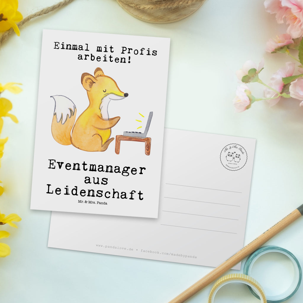 Postkarte Eventmanager aus Leidenschaft Geschenkkarte, Grußkarte, Karte, Einladung, Ansichtskarte, Geburtstagskarte, Einladungskarte, Beruf, Ausbildung, Jubiläum, Abschied, Rente, Kollege, Kollegin, Geschenk, Schenken, Arbeitskollege, Mitarbeiter, Firma, Danke, Dankeschön, Eventmanager, Veranstalter, Promoter