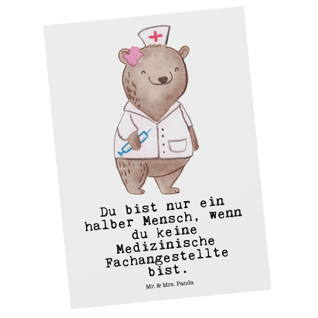 Postkarte Medizinische Fachangestellte mit Herz Geschenkkarte, Grußkarte, Karte, Einladung, Ansichtskarte, Geburtstagskarte, Einladungskarte, Dankeskarte, Beruf, Ausbildung, Jubiläum, Abschied, Rente, Kollege, Kollegin, Geschenk, Schenken, Arbeitskollege, Mitarbeiter, Firma, Danke, Dankeschön, Arzthelferin, Medizinische Fachangestellte, Sprechstundenhilfe