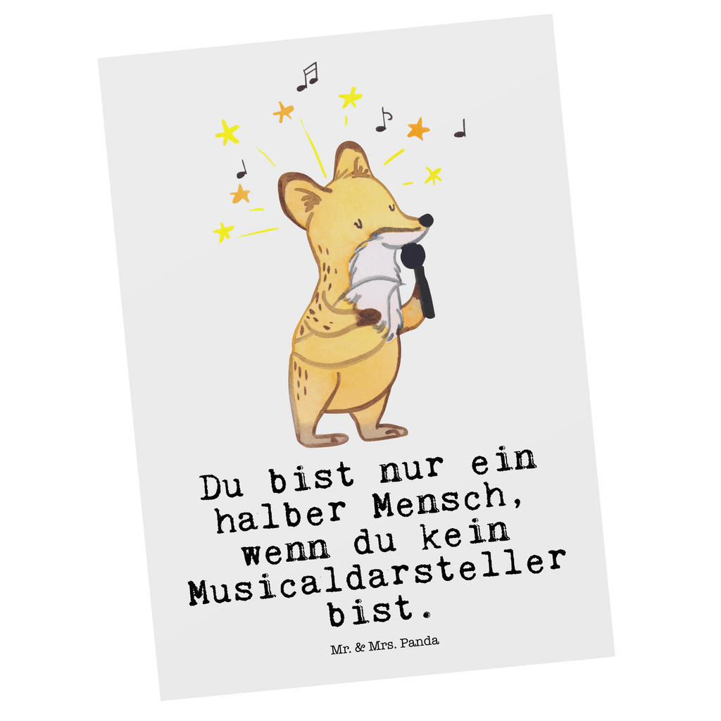 Postkarte Musicaldarsteller mit Herz Geschenkkarte, Grußkarte, Karte, Einladung, Ansichtskarte, Geburtstagskarte, Einladungskarte, Beruf, Ausbildung, Jubiläum, Abschied, Rente, Kollege, Kollegin, Geschenk, Schenken, Arbeitskollege, Mitarbeiter, Firma, Danke, Dankeschön