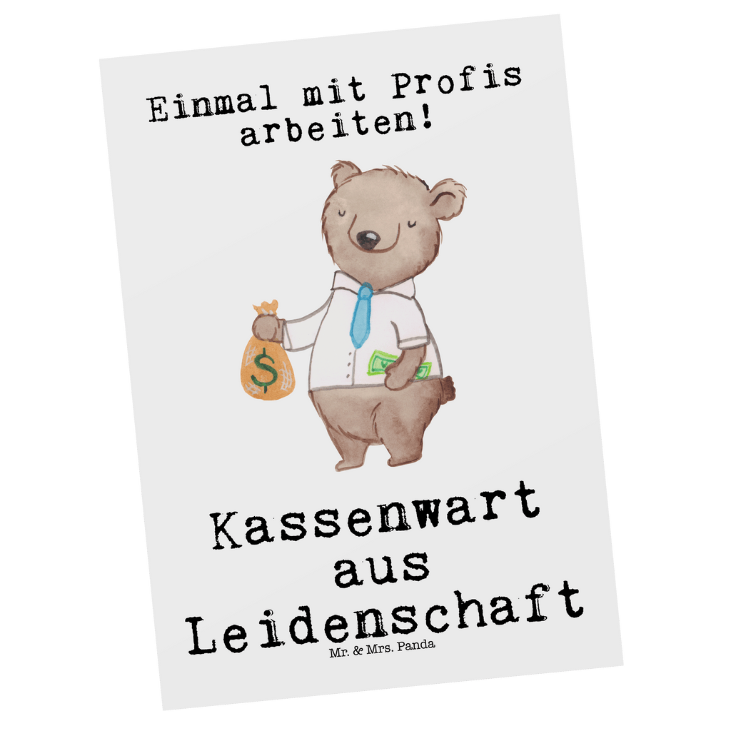 Postkarte Kassenwart aus Leidenschaft Geschenkkarte, Grußkarte, Karte, Einladung, Ansichtskarte, Geburtstagskarte, Einladungskarte, Dankeskarte, Beruf, Ausbildung, Jubiläum, Abschied, Rente, Kollege, Kollegin, Geschenk, Schenken, Arbeitskollege, Mitarbeiter, Firma, Danke, Dankeschön, Kassenwart, Schatzmeister, Verein
