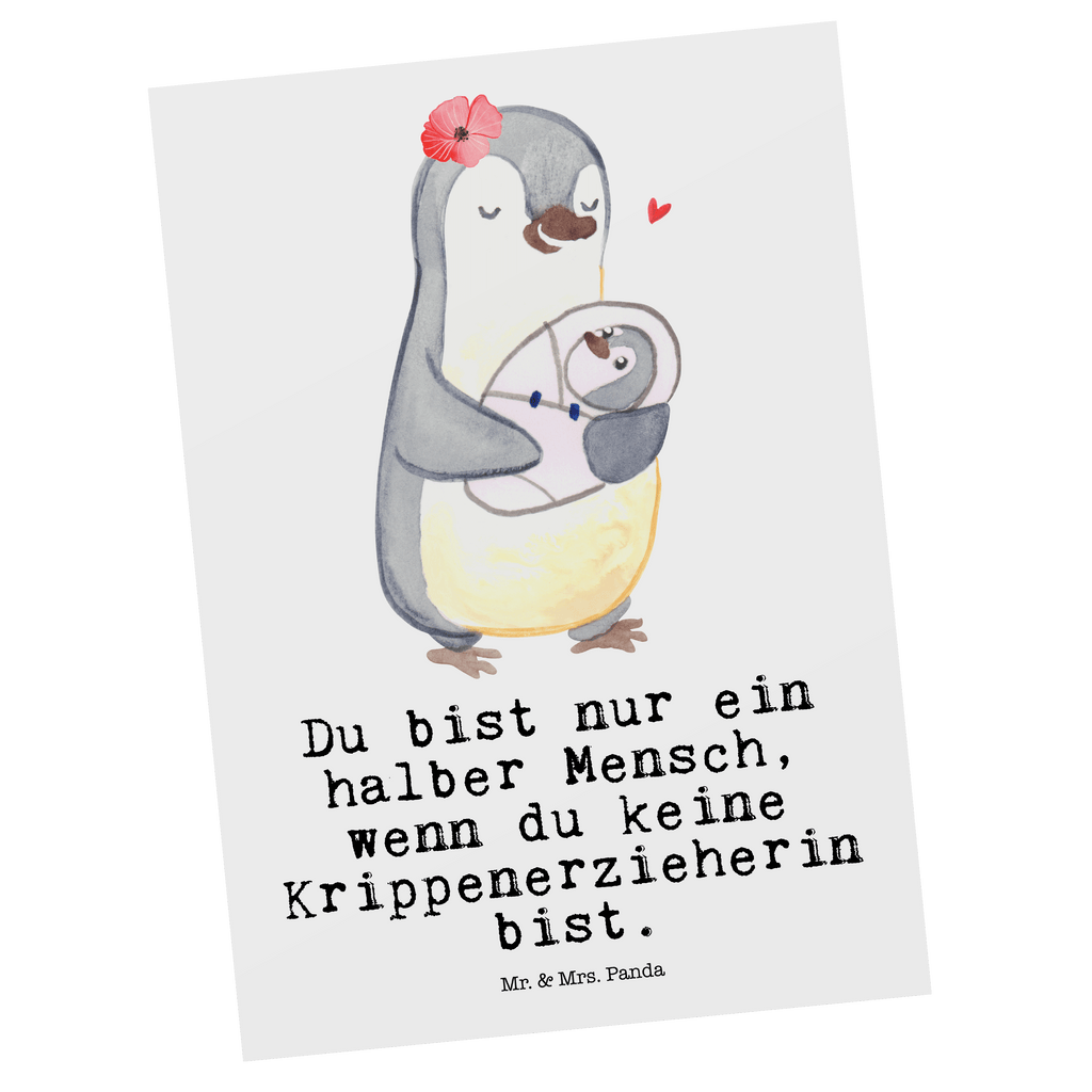 Postkarte Krippenerzieherin mit Herz Geschenkkarte, Grußkarte, Karte, Einladung, Ansichtskarte, Geburtstagskarte, Einladungskarte, Dankeskarte, Beruf, Ausbildung, Jubiläum, Abschied, Rente, Kollege, Kollegin, Geschenk, Schenken, Arbeitskollege, Mitarbeiter, Firma, Danke, Dankeschön, Krippenerzieherin, Kindertagesstätte, KITA, Eröffnung, Erzieherin, Pädagogin