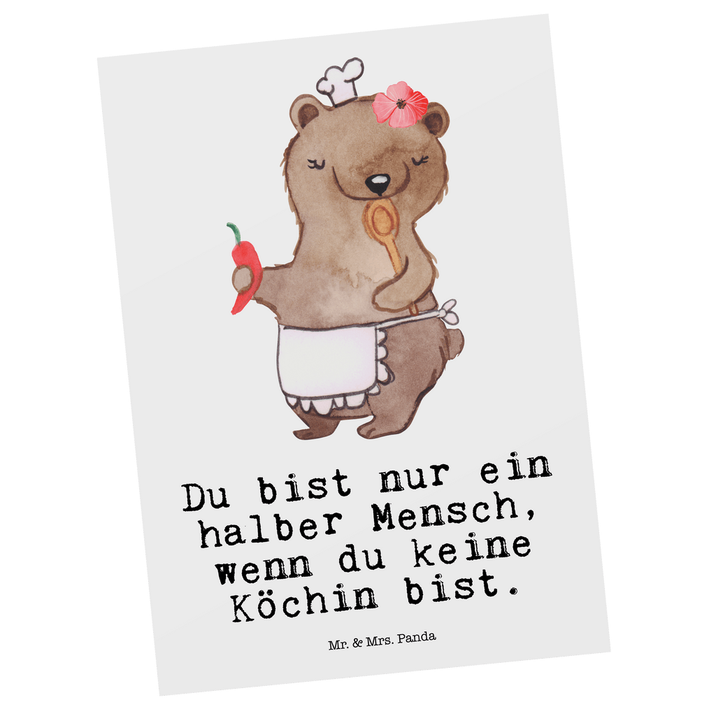 Postkarte Köchin mit Herz Geschenkkarte, Grußkarte, Karte, Einladung, Ansichtskarte, Geburtstagskarte, Einladungskarte, Dankeskarte, Beruf, Ausbildung, Jubiläum, Abschied, Rente, Kollege, Kollegin, Geschenk, Schenken, Arbeitskollege, Mitarbeiter, Firma, Danke, Dankeschön, Köchin, Chefköchin, Küchenchefin, Küchenmeisterin, Schiffsköchin, Sterneköchin, Fernsehköchin, Restaurant