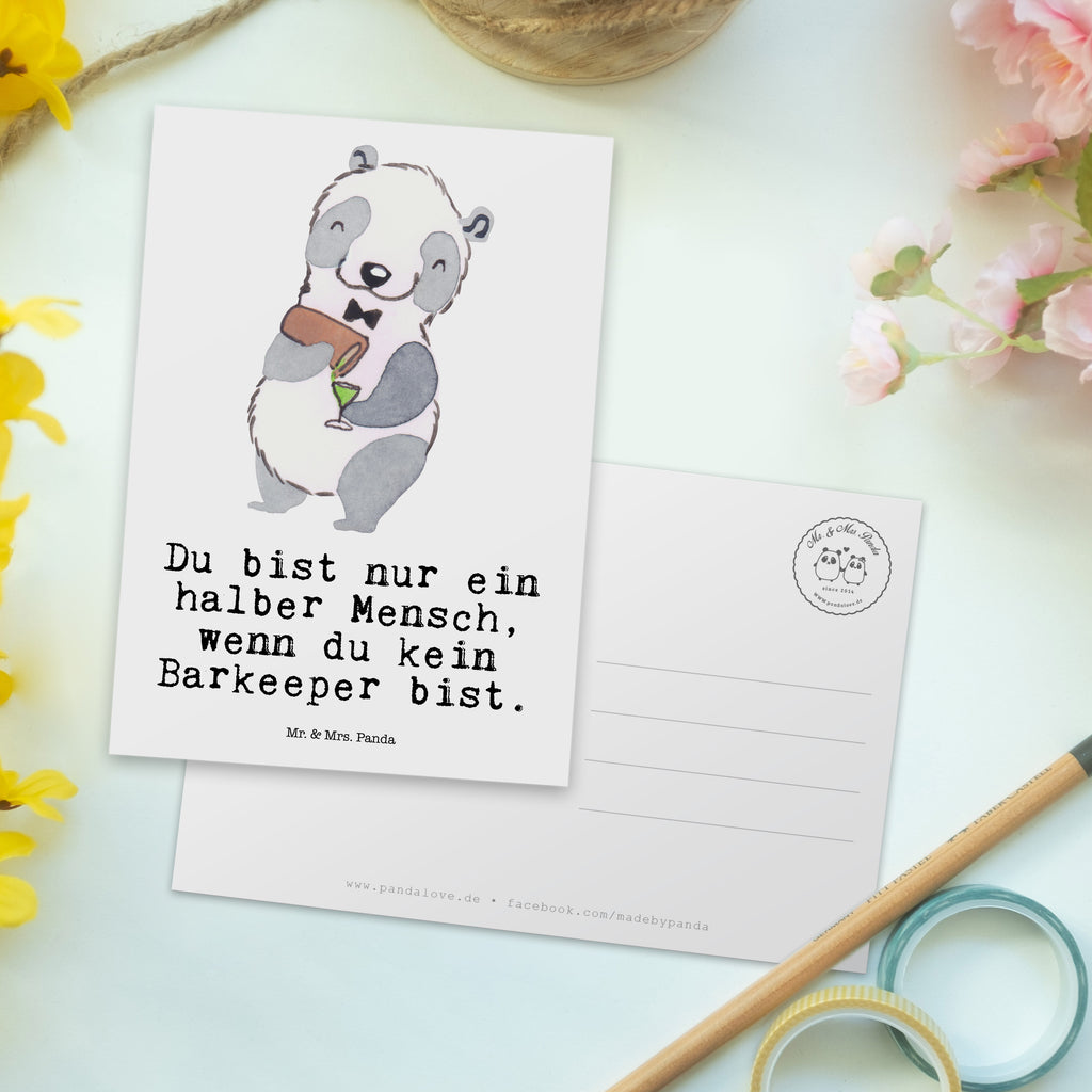 Postkarte Barkeeper mit Herz Geschenkkarte, Grußkarte, Karte, Einladung, Ansichtskarte, Geburtstagskarte, Einladungskarte, Dankeskarte, Beruf, Ausbildung, Jubiläum, Abschied, Rente, Kollege, Kollegin, Geschenk, Schenken, Arbeitskollege, Mitarbeiter, Firma, Danke, Dankeschön, Barkeeper, Barmann, Bartender, Barbesitzer, Kurs