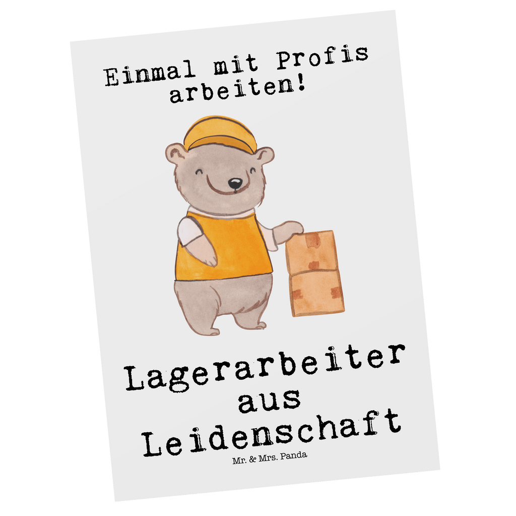 Postkarte Lagerarbeiter aus Leidenschaft Geschenkkarte, Grußkarte, Karte, Einladung, Ansichtskarte, Geburtstagskarte, Einladungskarte, Dankeskarte, Beruf, Ausbildung, Jubiläum, Abschied, Rente, Kollege, Kollegin, Geschenk, Schenken, Arbeitskollege, Mitarbeiter, Firma, Danke, Dankeschön, Lagerarbeiter, Fachlagerist, Lagerist, Lagerverwalter