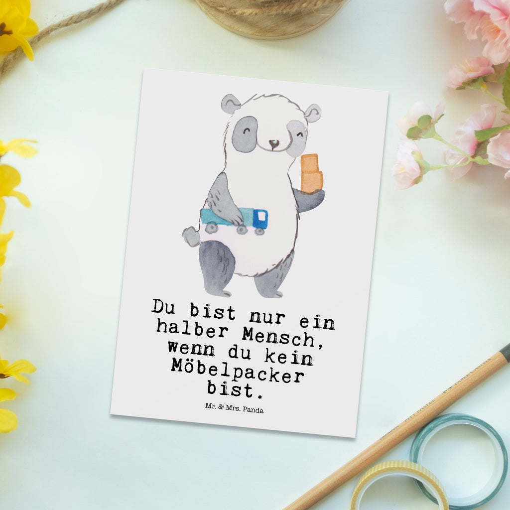 Postkarte Möbelpacker mit Herz Geschenkkarte, Grußkarte, Karte, Einladung, Ansichtskarte, Geburtstagskarte, Einladungskarte, Beruf, Ausbildung, Jubiläum, Abschied, Rente, Kollege, Kollegin, Geschenk, Schenken, Arbeitskollege, Mitarbeiter, Firma, Danke, Dankeschön, Möbelpacker, Umzugshelfer, Umzugsfirma, Umzugsservice