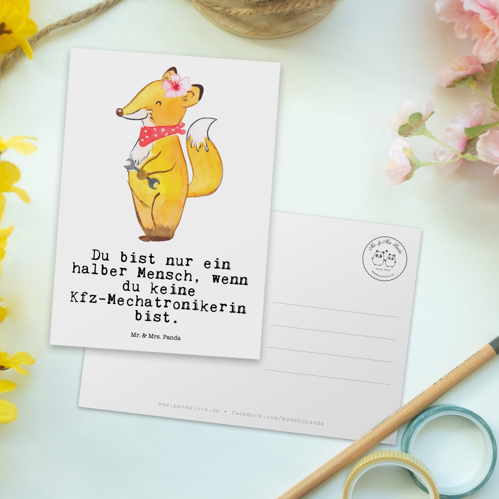 Postkarte Kfz-Mechatronikerin mit Herz Geschenkkarte, Grußkarte, Karte, Einladung, Ansichtskarte, Geburtstagskarte, Einladungskarte, Dankeskarte, Beruf, Ausbildung, Jubiläum, Abschied, Rente, Kollege, Kollegin, Geschenk, Schenken, Arbeitskollege, Mitarbeiter, Firma, Danke, Dankeschön, Kfz-Mechatronikerin, Kraftfahrzeugmechanikerin, Meisterin, Gesellenprüfung