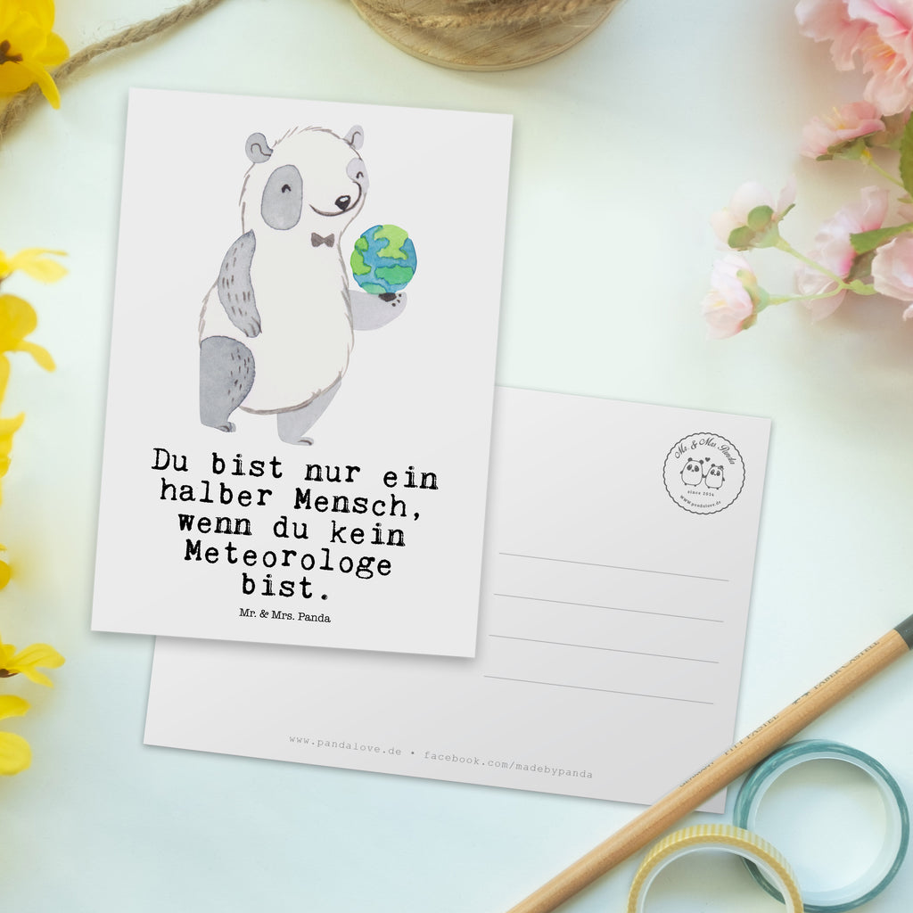 Postkarte Meteorologe mit Herz Geschenkkarte, Grußkarte, Karte, Einladung, Ansichtskarte, Geburtstagskarte, Einladungskarte, Beruf, Ausbildung, Jubiläum, Abschied, Rente, Kollege, Kollegin, Geschenk, Schenken, Arbeitskollege, Mitarbeiter, Firma, Danke, Dankeschön