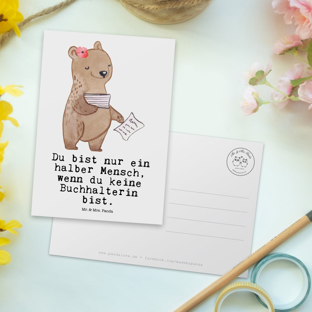 Postkarte Buchhalterin mit Herz Geschenkkarte, Grußkarte, Karte, Einladung, Ansichtskarte, Geburtstagskarte, Einladungskarte, Beruf, Ausbildung, Jubiläum, Abschied, Rente, Kollege, Kollegin, Geschenk, Schenken, Arbeitskollege, Mitarbeiter, Firma, Danke, Dankeschön, Buchhalter, in Bürojob, Backoffice Mitarbeiterin, Angestellte
