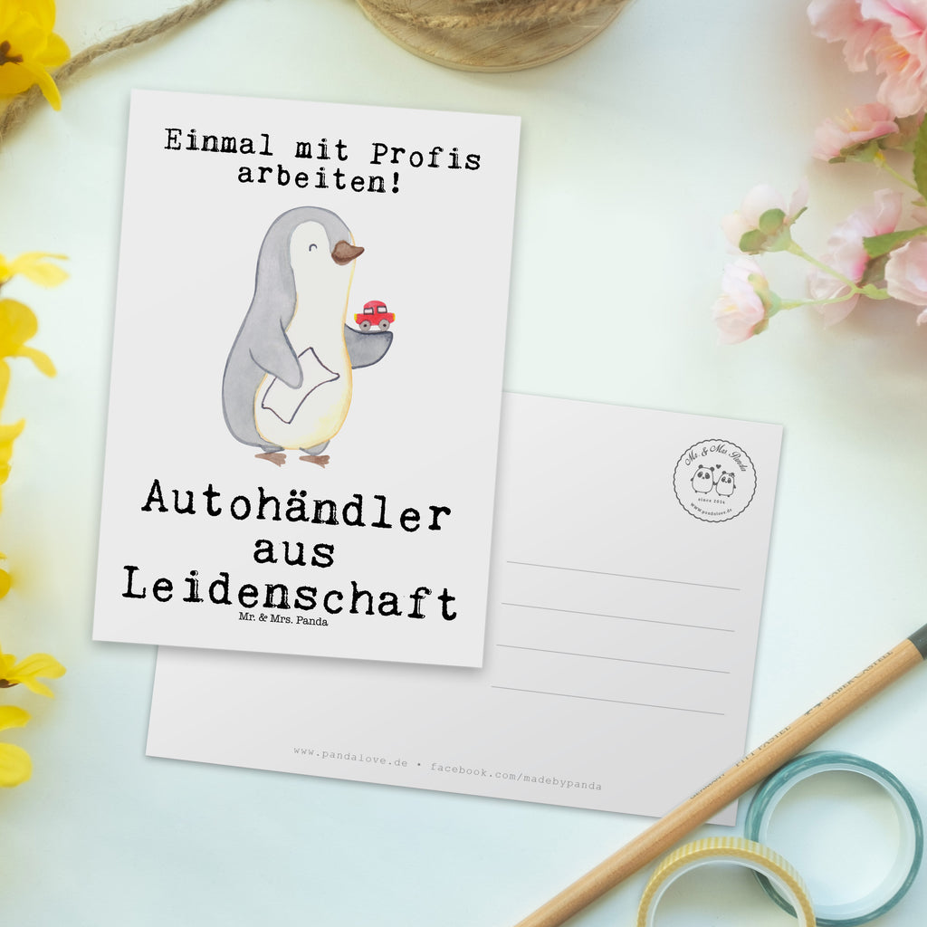 Postkarte Autohändler aus Leidenschaft Geschenkkarte, Grußkarte, Karte, Einladung, Ansichtskarte, Geburtstagskarte, Einladungskarte, Dankeskarte, Beruf, Ausbildung, Jubiläum, Abschied, Rente, Kollege, Kollegin, Geschenk, Schenken, Arbeitskollege, Mitarbeiter, Firma, Danke, Dankeschön, Autohändler, Eröffnung Autohaus, Autohandel, Gebrauchtwagenhändler, Autoverkäufer