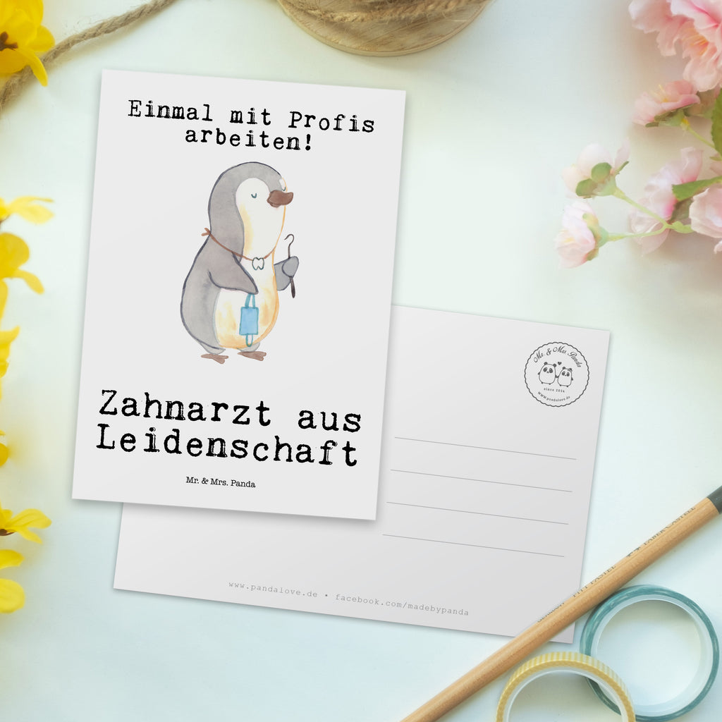 Postkarte Zahnarzt aus Leidenschaft Geschenkkarte, Grußkarte, Karte, Einladung, Ansichtskarte, Geburtstagskarte, Einladungskarte, Dankeskarte, Beruf, Ausbildung, Jubiläum, Abschied, Rente, Kollege, Kollegin, Geschenk, Schenken, Arbeitskollege, Mitarbeiter, Firma, Danke, Dankeschön