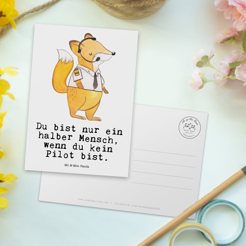 Postkarte Pilot mit Herz Geschenkkarte, Grußkarte, Karte, Einladung, Ansichtskarte, Geburtstagskarte, Einladungskarte, Beruf, Ausbildung, Jubiläum, Abschied, Rente, Kollege, Kollegin, Geschenk, Schenken, Arbeitskollege, Mitarbeiter, Firma, Danke, Dankeschön, Pilot, Flugkapitän, Cockpit, Flugzeug