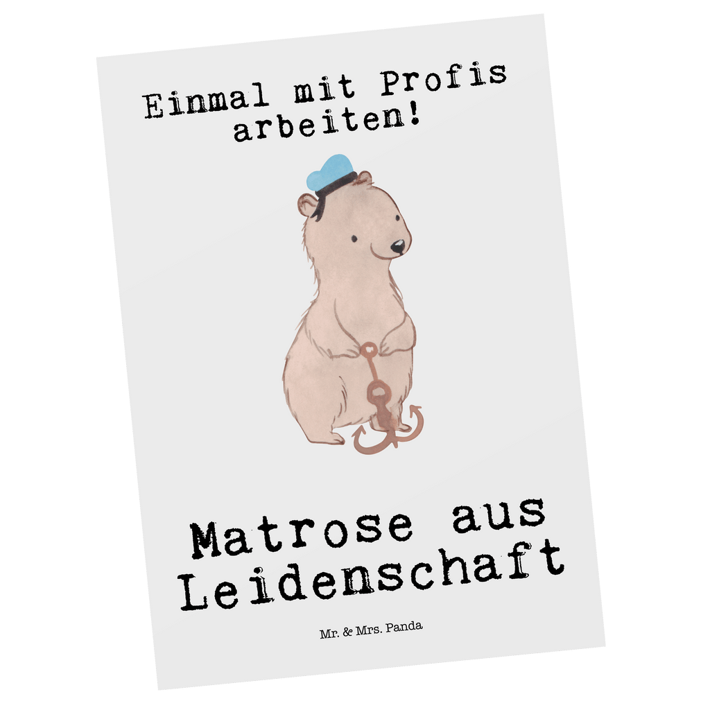 Postkarte Matrose aus Leidenschaft Geschenkkarte, Grußkarte, Karte, Einladung, Ansichtskarte, Geburtstagskarte, Einladungskarte, Dankeskarte, Beruf, Ausbildung, Jubiläum, Abschied, Rente, Kollege, Kollegin, Geschenk, Schenken, Arbeitskollege, Mitarbeiter, Firma, Danke, Dankeschön, Matrose, Seemann, Seeleute, Schiff, Schiffsmechaniker