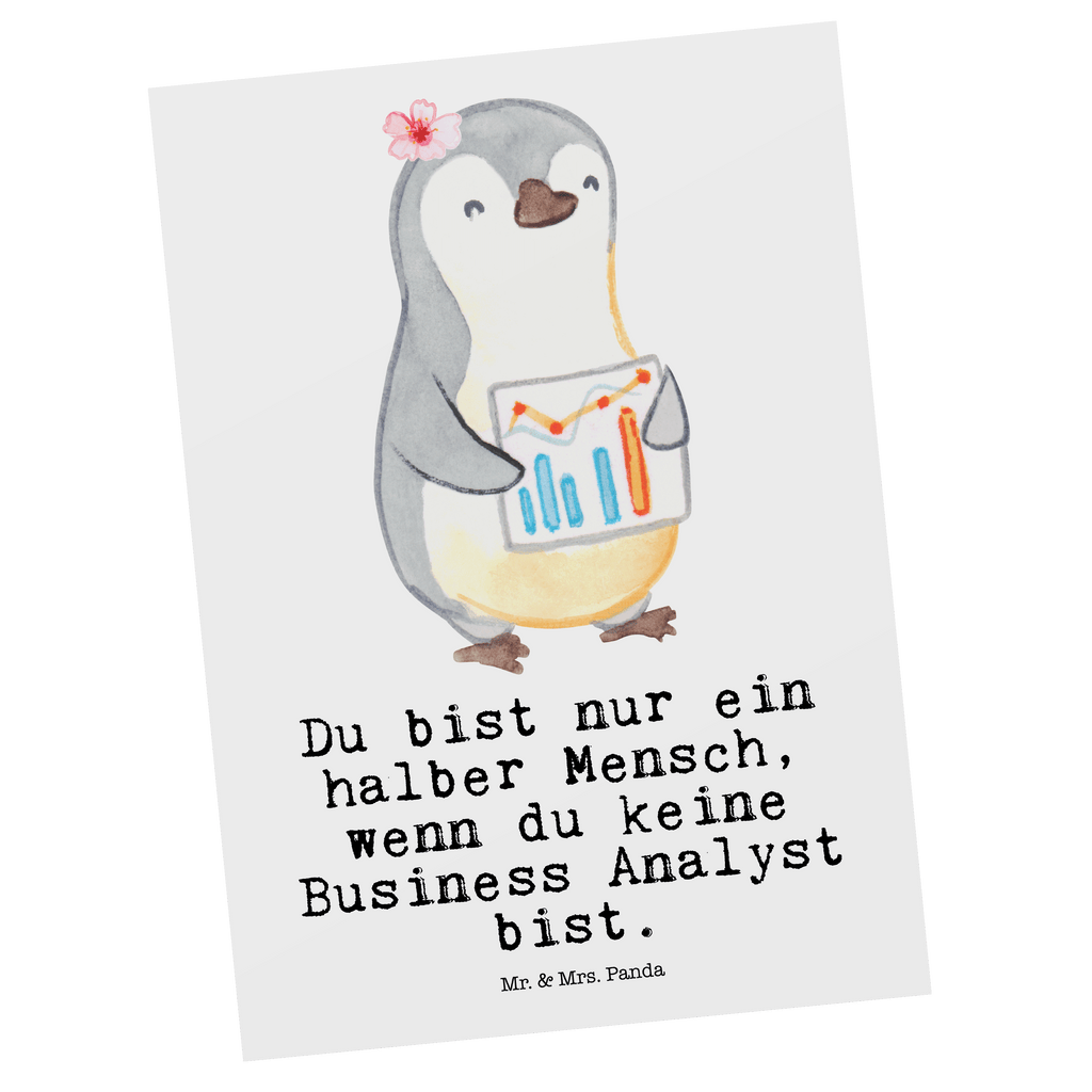 Postkarte Business Analyst mit Herz Geschenkkarte, Grußkarte, Karte, Einladung, Ansichtskarte, Geburtstagskarte, Einladungskarte, Beruf, Ausbildung, Jubiläum, Abschied, Rente, Kollege, Kollegin, Geschenk, Schenken, Arbeitskollege, Mitarbeiter, Firma, Danke, Dankeschön