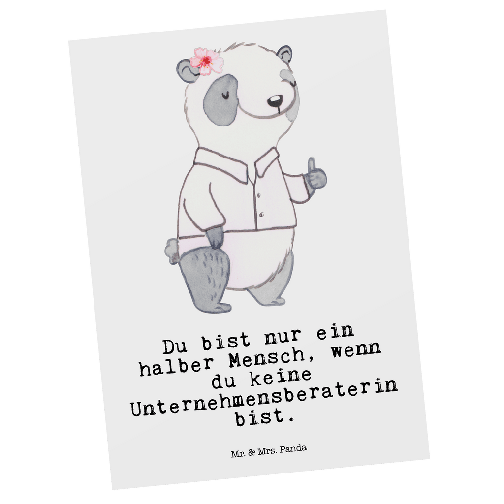 Postkarte Unternehmensberaterin mit Herz Geschenkkarte, Grußkarte, Karte, Einladung, Ansichtskarte, Geburtstagskarte, Einladungskarte, Beruf, Ausbildung, Jubiläum, Abschied, Rente, Kollege, Kollegin, Geschenk, Schenken, Arbeitskollege, Mitarbeiter, Firma, Danke, Dankeschön