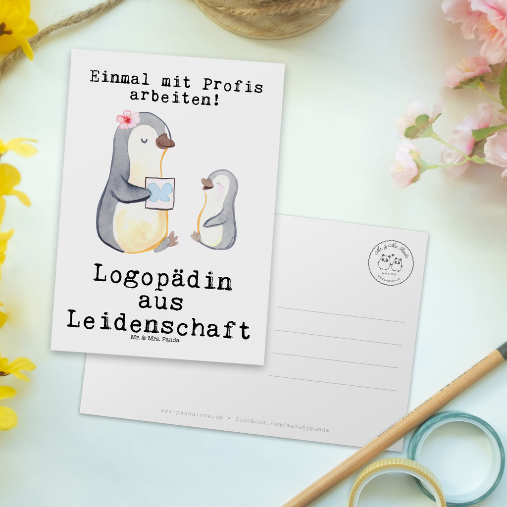 Postkarte Logopädin aus Leidenschaft Geschenkkarte, Grußkarte, Karte, Einladung, Ansichtskarte, Geburtstagskarte, Einladungskarte, Dankeskarte, Beruf, Ausbildung, Jubiläum, Abschied, Rente, Kollege, Kollegin, Geschenk, Schenken, Arbeitskollege, Mitarbeiter, Firma, Danke, Dankeschön, Logopädin, Logopädie, Studium