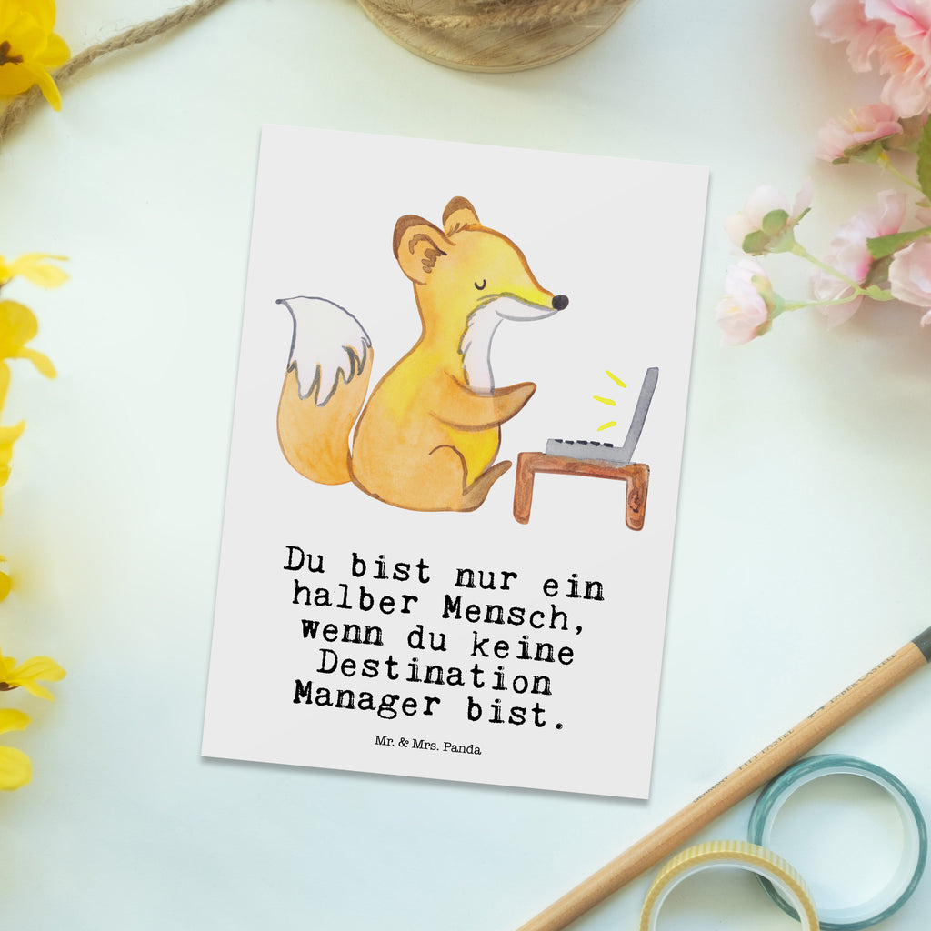Postkarte Destination Manager mit Herz Geschenkkarte, Grußkarte, Karte, Einladung, Ansichtskarte, Geburtstagskarte, Einladungskarte, Dankeskarte, Beruf, Ausbildung, Jubiläum, Abschied, Rente, Kollege, Kollegin, Geschenk, Schenken, Arbeitskollege, Mitarbeiter, Firma, Danke, Dankeschön