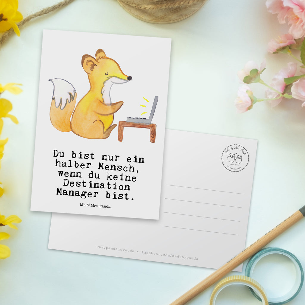 Postkarte Destination Manager mit Herz Geschenkkarte, Grußkarte, Karte, Einladung, Ansichtskarte, Geburtstagskarte, Einladungskarte, Dankeskarte, Beruf, Ausbildung, Jubiläum, Abschied, Rente, Kollege, Kollegin, Geschenk, Schenken, Arbeitskollege, Mitarbeiter, Firma, Danke, Dankeschön