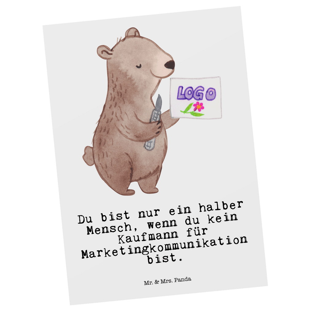 Postkarte Kaufmann für Marketingkommunikation mit Herz Geschenkkarte, Grußkarte, Karte, Einladung, Ansichtskarte, Geburtstagskarte, Einladungskarte, Dankeskarte, Beruf, Ausbildung, Jubiläum, Abschied, Rente, Kollege, Kollegin, Geschenk, Schenken, Arbeitskollege, Mitarbeiter, Firma, Danke, Dankeschön