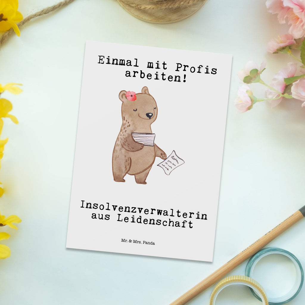 Postkarte Insolvenzverwalterin aus Leidenschaft Geschenkkarte, Grußkarte, Karte, Einladung, Ansichtskarte, Geburtstagskarte, Einladungskarte, Dankeskarte, Beruf, Ausbildung, Jubiläum, Abschied, Rente, Kollege, Kollegin, Geschenk, Schenken, Arbeitskollege, Mitarbeiter, Firma, Danke, Dankeschön