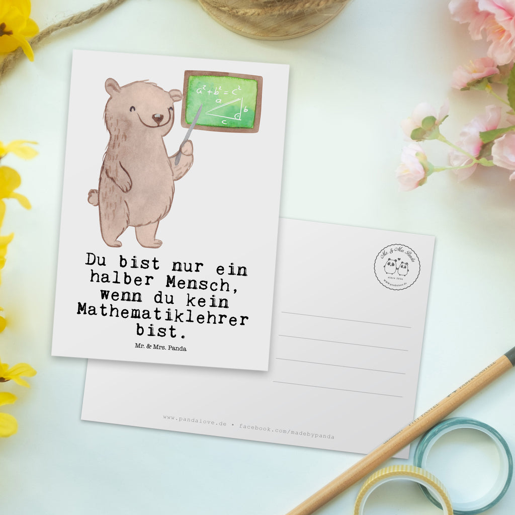 Postkarte Mathematiklehrer mit Herz Geschenkkarte, Grußkarte, Karte, Einladung, Ansichtskarte, Geburtstagskarte, Einladungskarte, Dankeskarte, Beruf, Ausbildung, Jubiläum, Abschied, Rente, Kollege, Kollegin, Geschenk, Schenken, Arbeitskollege, Mitarbeiter, Firma, Danke, Dankeschön, Mathematiklehrer, Lehramtstudent, Referendariat, Mathelehrer, Matheunterricht, Mathe, Lehrer