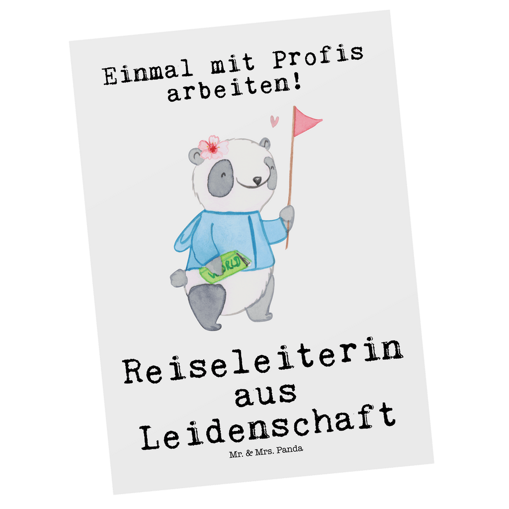 Postkarte Reiseleiterin aus Leidenschaft Geschenkkarte, Grußkarte, Karte, Einladung, Ansichtskarte, Geburtstagskarte, Einladungskarte, Beruf, Ausbildung, Jubiläum, Abschied, Rente, Kollege, Kollegin, Geschenk, Schenken, Arbeitskollege, Mitarbeiter, Firma, Danke, Dankeschön
