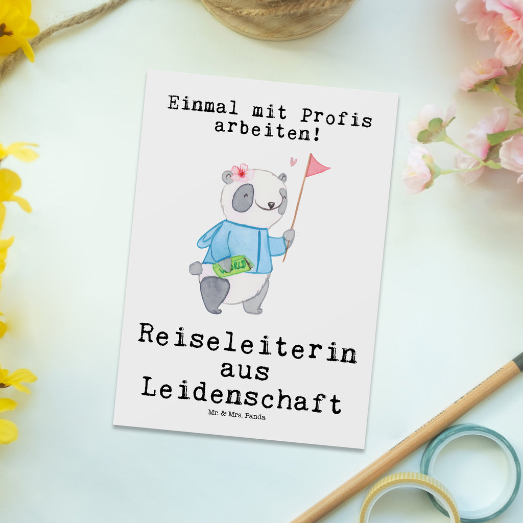 Postkarte Reiseleiterin aus Leidenschaft Geschenkkarte, Grußkarte, Karte, Einladung, Ansichtskarte, Geburtstagskarte, Einladungskarte, Beruf, Ausbildung, Jubiläum, Abschied, Rente, Kollege, Kollegin, Geschenk, Schenken, Arbeitskollege, Mitarbeiter, Firma, Danke, Dankeschön