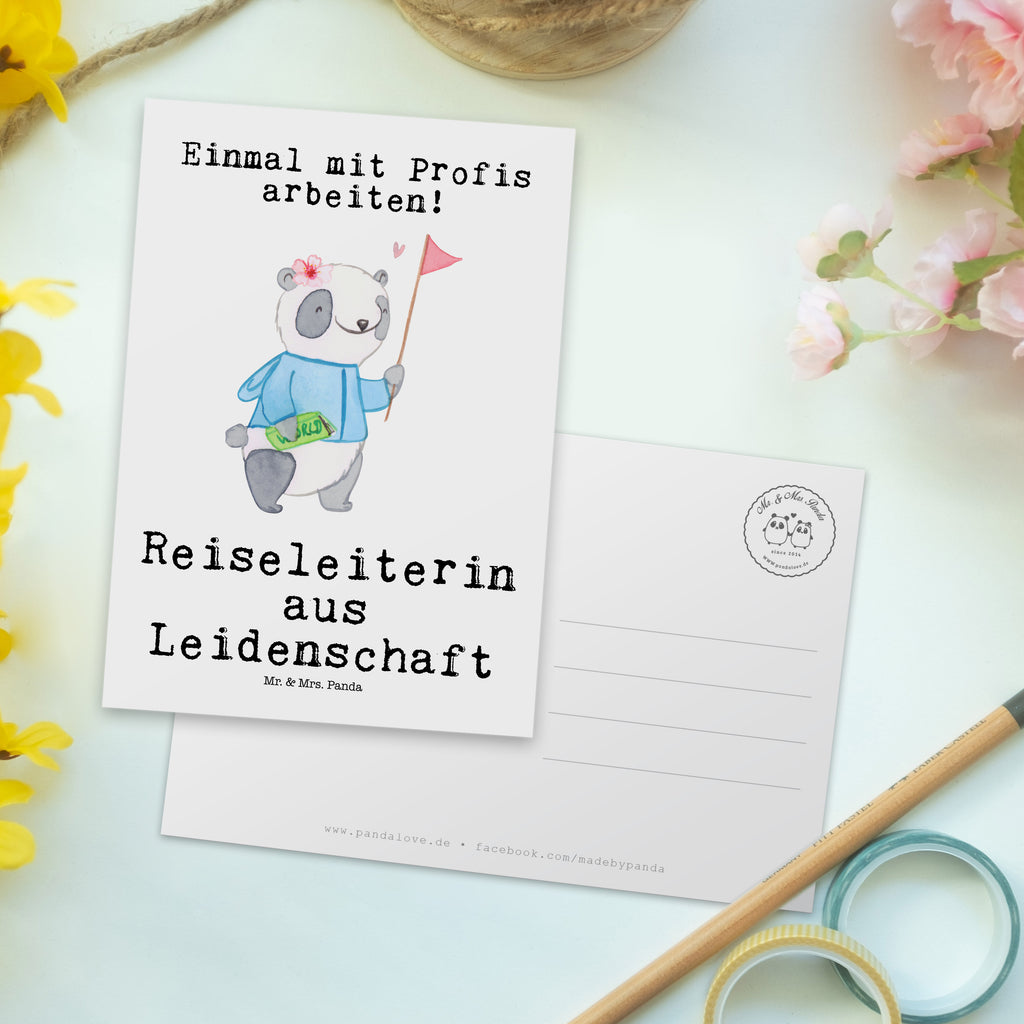 Postkarte Reiseleiterin aus Leidenschaft Geschenkkarte, Grußkarte, Karte, Einladung, Ansichtskarte, Geburtstagskarte, Einladungskarte, Beruf, Ausbildung, Jubiläum, Abschied, Rente, Kollege, Kollegin, Geschenk, Schenken, Arbeitskollege, Mitarbeiter, Firma, Danke, Dankeschön