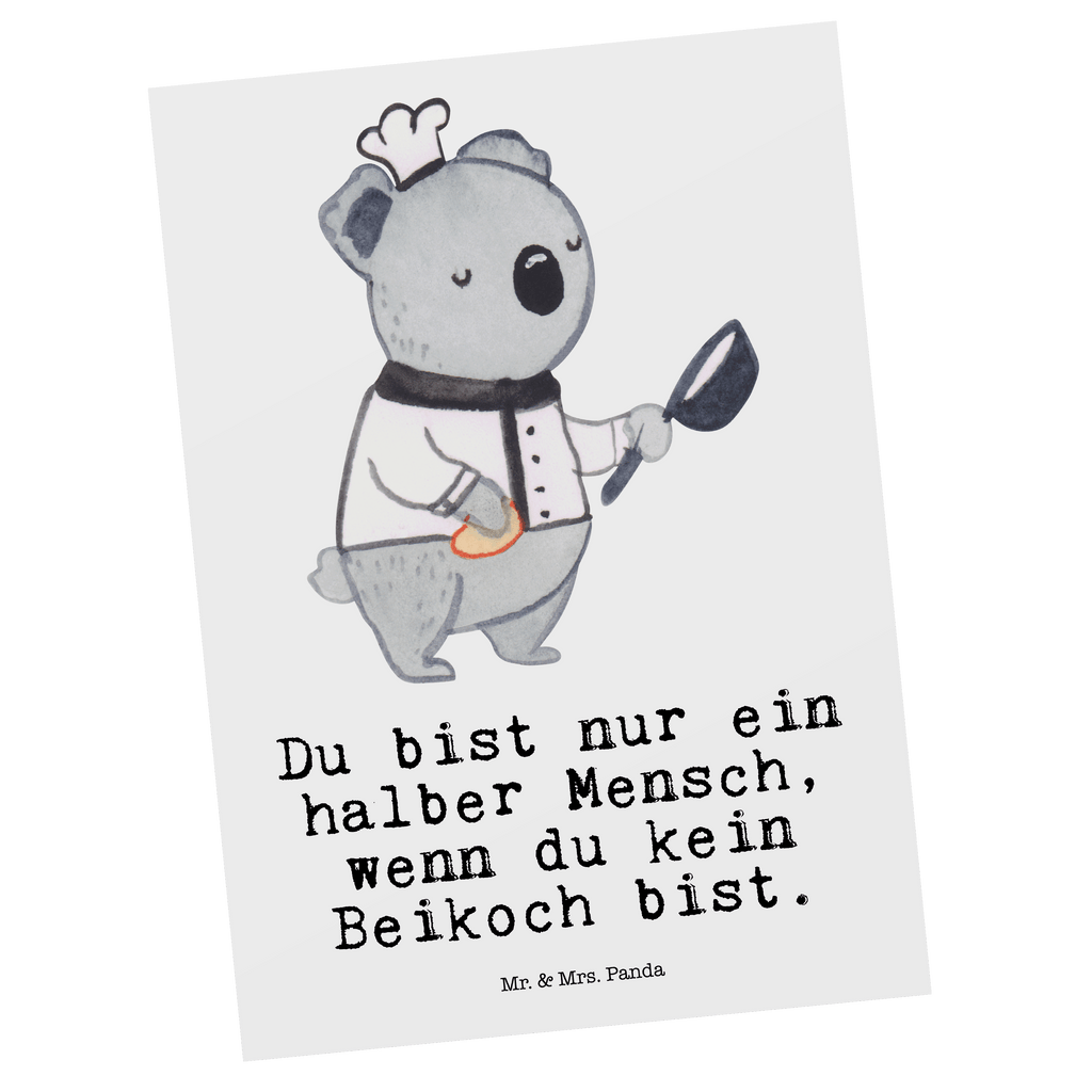 Postkarte Beikoch mit Herz Geschenkkarte, Grußkarte, Karte, Einladung, Ansichtskarte, Geburtstagskarte, Einladungskarte, Dankeskarte, Beruf, Ausbildung, Jubiläum, Abschied, Rente, Kollege, Kollegin, Geschenk, Schenken, Arbeitskollege, Mitarbeiter, Firma, Danke, Dankeschön, Beikoch, Spülhilfe, Hilfskoch, Jungkoch, Küchenhilfe, Gastronomie, Restaurant, Koch