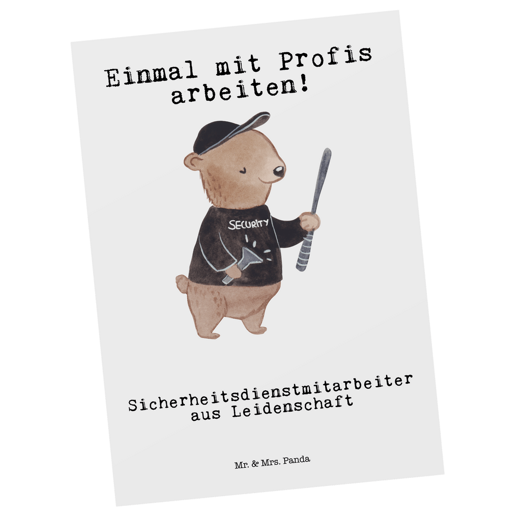 Postkarte Sicherheitsdienstmitarbeiter aus Leidenschaft Geschenkkarte, Grußkarte, Karte, Einladung, Ansichtskarte, Geburtstagskarte, Einladungskarte, Dankeskarte, Beruf, Ausbildung, Jubiläum, Abschied, Rente, Kollege, Kollegin, Geschenk, Schenken, Arbeitskollege, Mitarbeiter, Firma, Danke, Dankeschön
